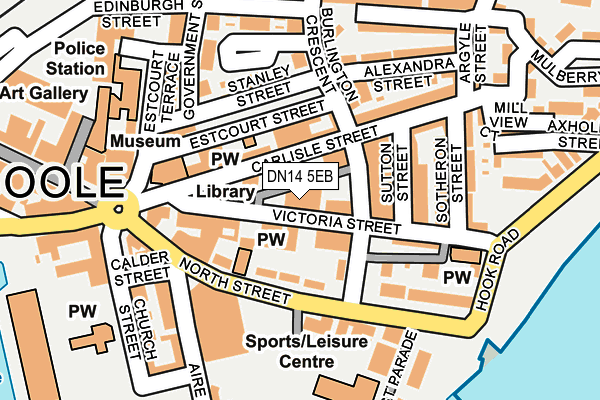 DN14 5EB map - OS OpenMap – Local (Ordnance Survey)