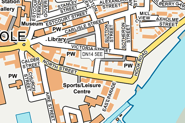 DN14 5EE map - OS OpenMap – Local (Ordnance Survey)