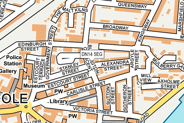 DN14 5EG map - OS OpenMap – Local (Ordnance Survey)