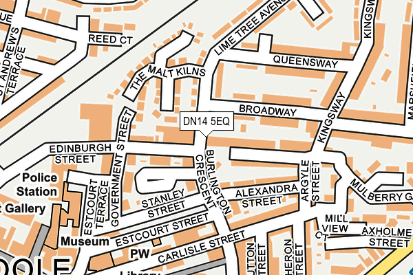 DN14 5EQ map - OS OpenMap – Local (Ordnance Survey)