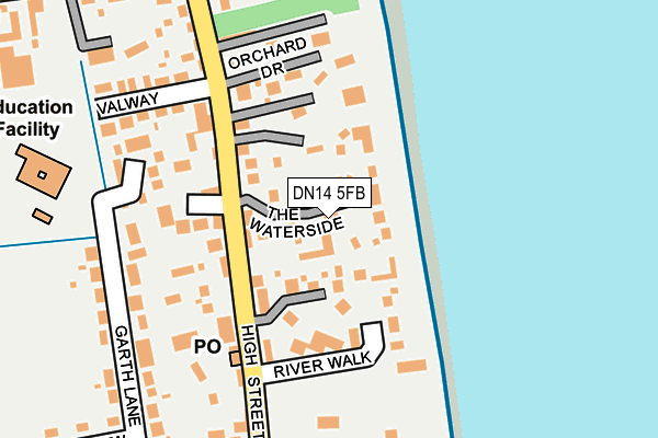 DN14 5FB map - OS OpenMap – Local (Ordnance Survey)