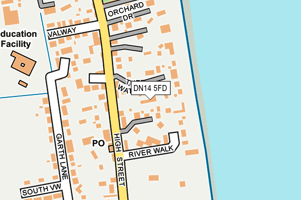 DN14 5FD map - OS OpenMap – Local (Ordnance Survey)