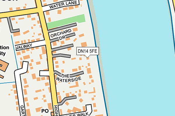 DN14 5FE map - OS OpenMap – Local (Ordnance Survey)