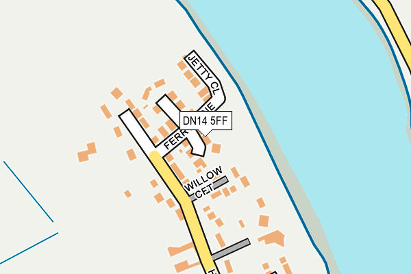 DN14 5FF map - OS OpenMap – Local (Ordnance Survey)
