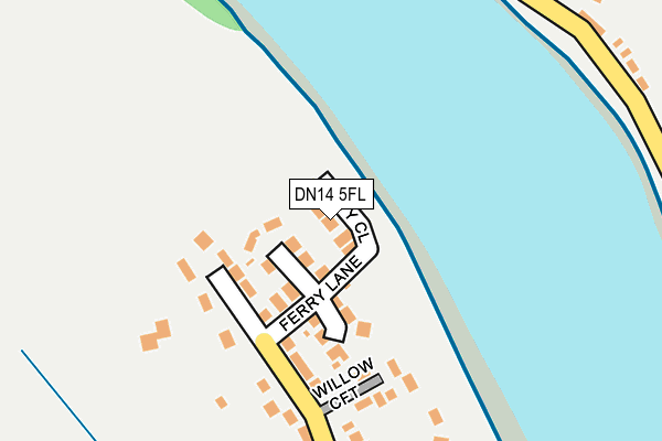 DN14 5FL map - OS OpenMap – Local (Ordnance Survey)