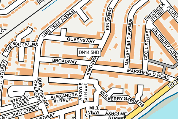 DN14 5HD map - OS OpenMap – Local (Ordnance Survey)