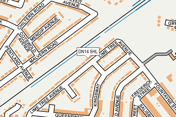 DN14 5HL map - OS OpenMap – Local (Ordnance Survey)