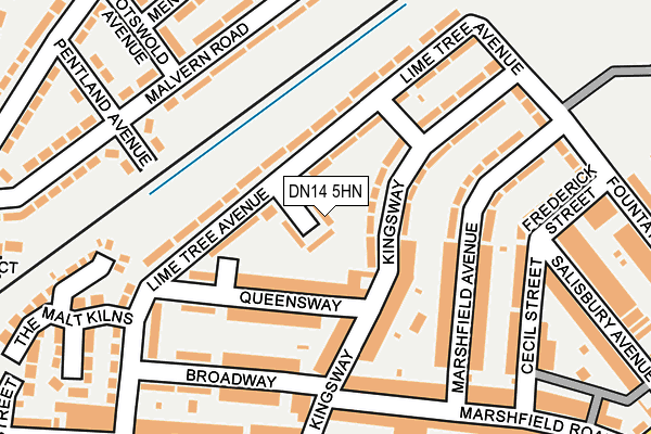 DN14 5HN map - OS OpenMap – Local (Ordnance Survey)