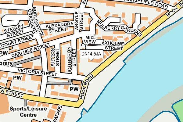 DN14 5JA map - OS OpenMap – Local (Ordnance Survey)