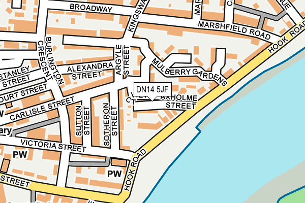 DN14 5JF map - OS OpenMap – Local (Ordnance Survey)