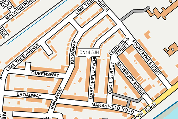 DN14 5JH map - OS OpenMap – Local (Ordnance Survey)