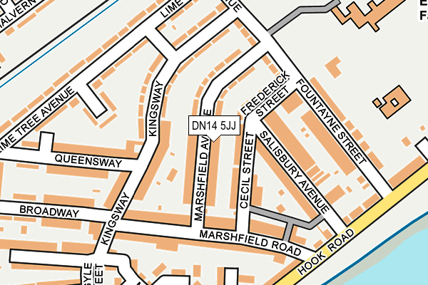 DN14 5JJ map - OS OpenMap – Local (Ordnance Survey)