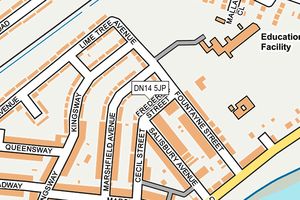 DN14 5JP map - OS OpenMap – Local (Ordnance Survey)