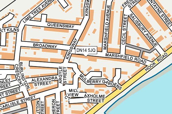 DN14 5JQ map - OS OpenMap – Local (Ordnance Survey)