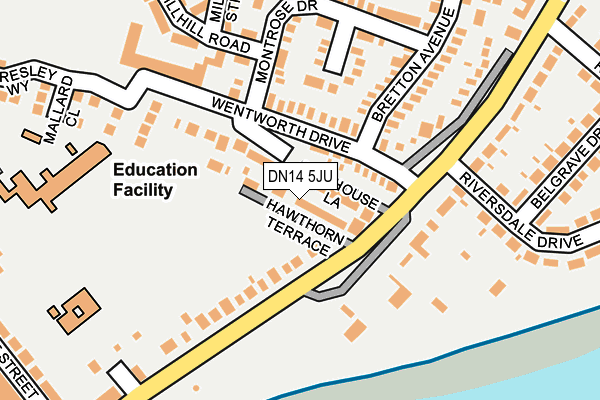 DN14 5JU map - OS OpenMap – Local (Ordnance Survey)