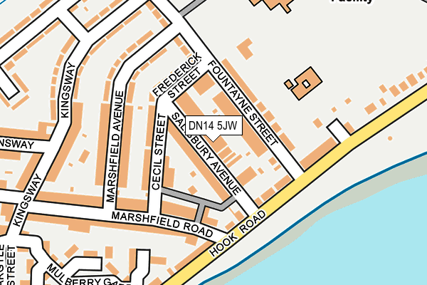 DN14 5JW map - OS OpenMap – Local (Ordnance Survey)