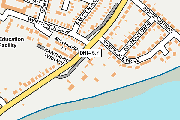 DN14 5JY map - OS OpenMap – Local (Ordnance Survey)