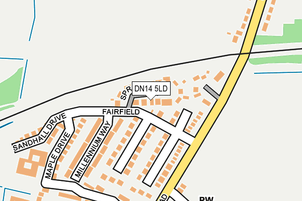 DN14 5LD map - OS OpenMap – Local (Ordnance Survey)