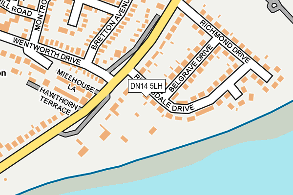 DN14 5LH map - OS OpenMap – Local (Ordnance Survey)