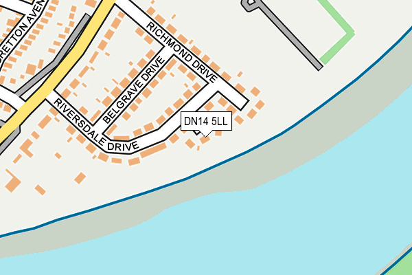 DN14 5LL map - OS OpenMap – Local (Ordnance Survey)