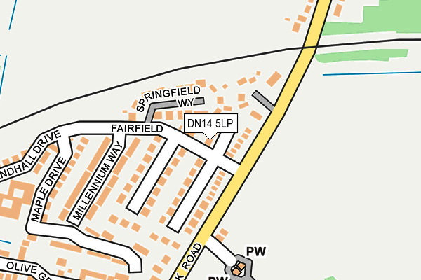 DN14 5LP map - OS OpenMap – Local (Ordnance Survey)