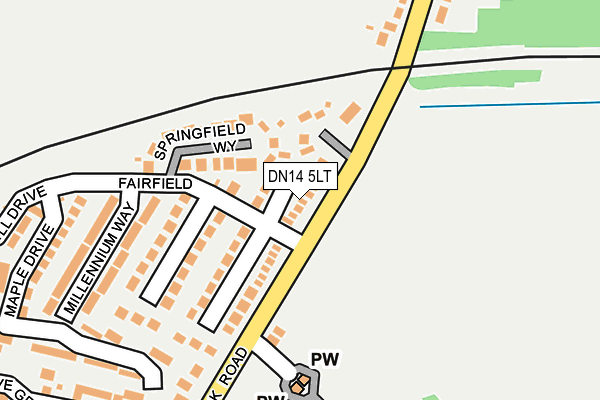 DN14 5LT map - OS OpenMap – Local (Ordnance Survey)