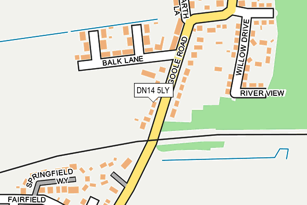 DN14 5LY map - OS OpenMap – Local (Ordnance Survey)