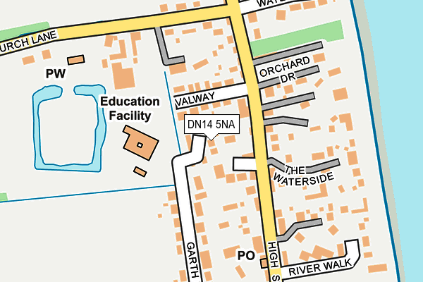 DN14 5NA map - OS OpenMap – Local (Ordnance Survey)