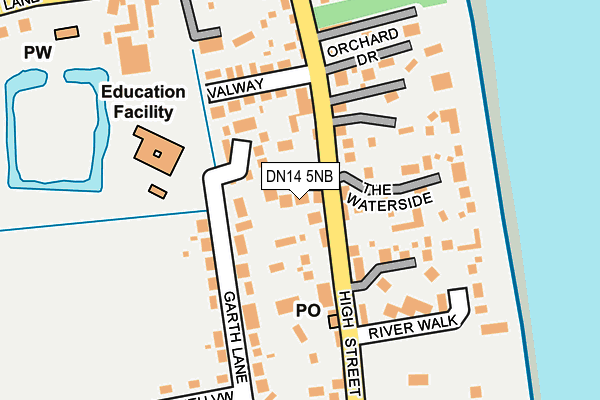 DN14 5NB map - OS OpenMap – Local (Ordnance Survey)