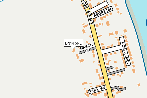 DN14 5NE map - OS OpenMap – Local (Ordnance Survey)