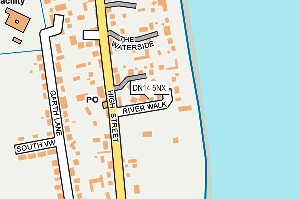 DN14 5NX map - OS OpenMap – Local (Ordnance Survey)