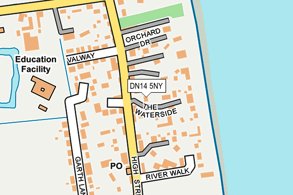 DN14 5NY map - OS OpenMap – Local (Ordnance Survey)