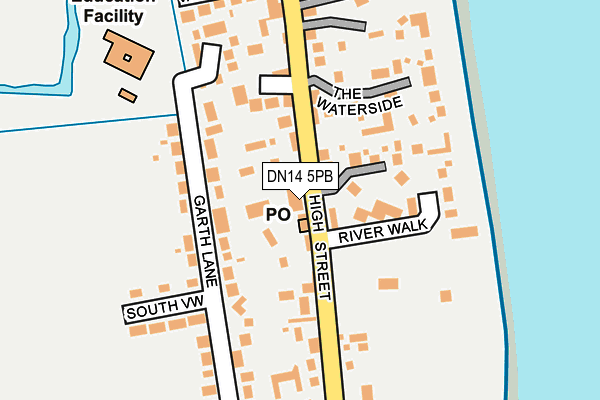 DN14 5PB map - OS OpenMap – Local (Ordnance Survey)