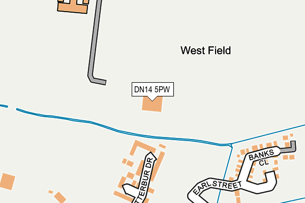 DN14 5PW map - OS OpenMap – Local (Ordnance Survey)