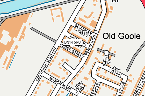 DN14 5RU map - OS OpenMap – Local (Ordnance Survey)