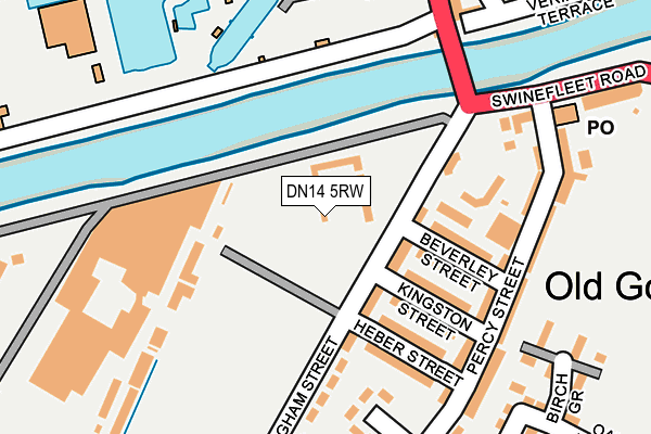 DN14 5RW map - OS OpenMap – Local (Ordnance Survey)