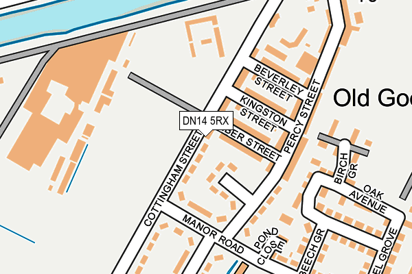 DN14 5RX map - OS OpenMap – Local (Ordnance Survey)