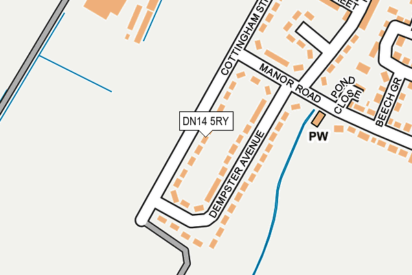 DN14 5RY map - OS OpenMap – Local (Ordnance Survey)