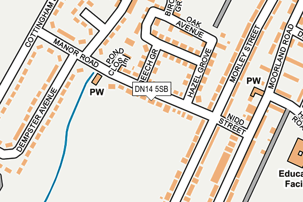 DN14 5SB map - OS OpenMap – Local (Ordnance Survey)