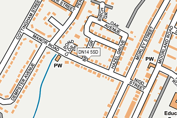 DN14 5SD map - OS OpenMap – Local (Ordnance Survey)