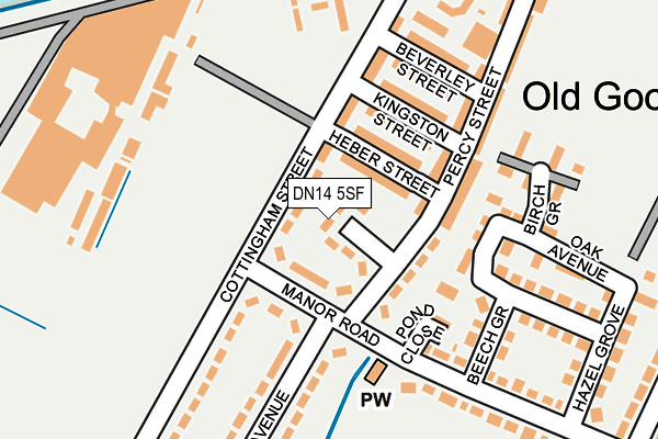 DN14 5SF map - OS OpenMap – Local (Ordnance Survey)