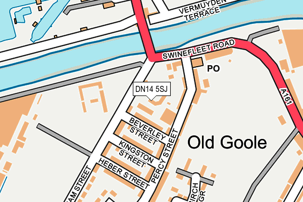 DN14 5SJ map - OS OpenMap – Local (Ordnance Survey)