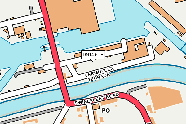 DN14 5TE map - OS OpenMap – Local (Ordnance Survey)