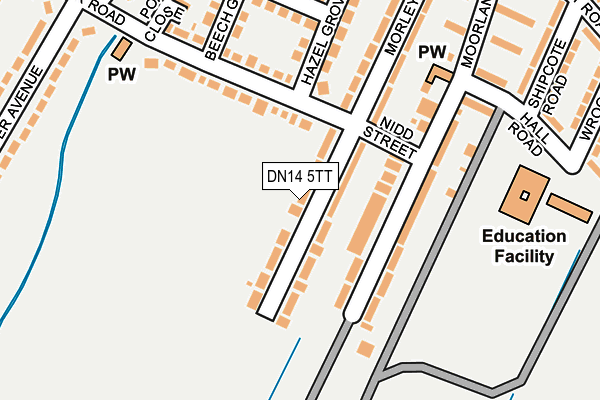 DN14 5TT map - OS OpenMap – Local (Ordnance Survey)