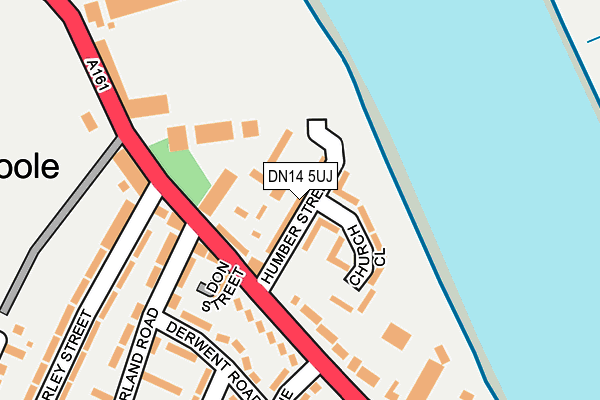 DN14 5UJ map - OS OpenMap – Local (Ordnance Survey)