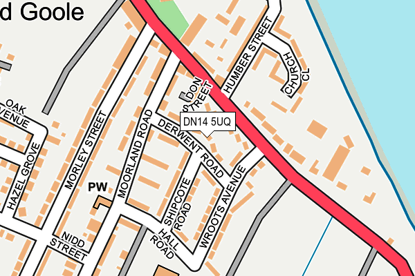 DN14 5UQ map - OS OpenMap – Local (Ordnance Survey)