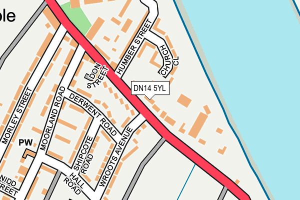 DN14 5YL map - OS OpenMap – Local (Ordnance Survey)