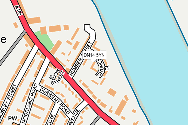 DN14 5YN map - OS OpenMap – Local (Ordnance Survey)