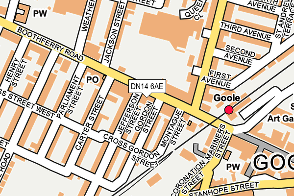Map of GOOLE DISCOUNT SUPER STORE LTD at local scale