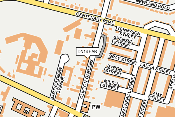 DN14 6AR map - OS OpenMap – Local (Ordnance Survey)